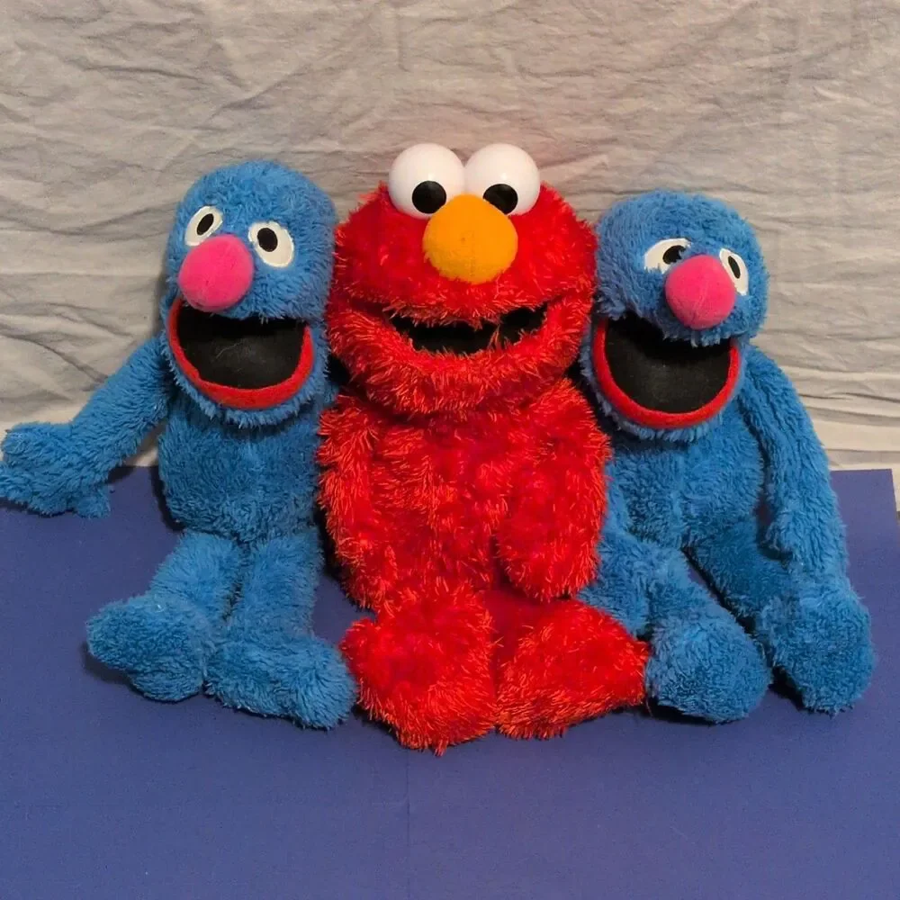GUND Sesame Street Elmo & Grover Plush Stuffed Animals Lot of 3 2015 & 2018